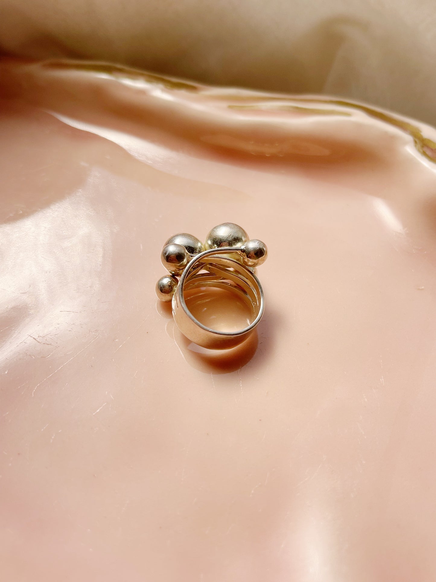 Made in Mexico DNA Silver Ball Ring