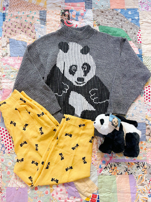 1980s Panda Knit Sweater