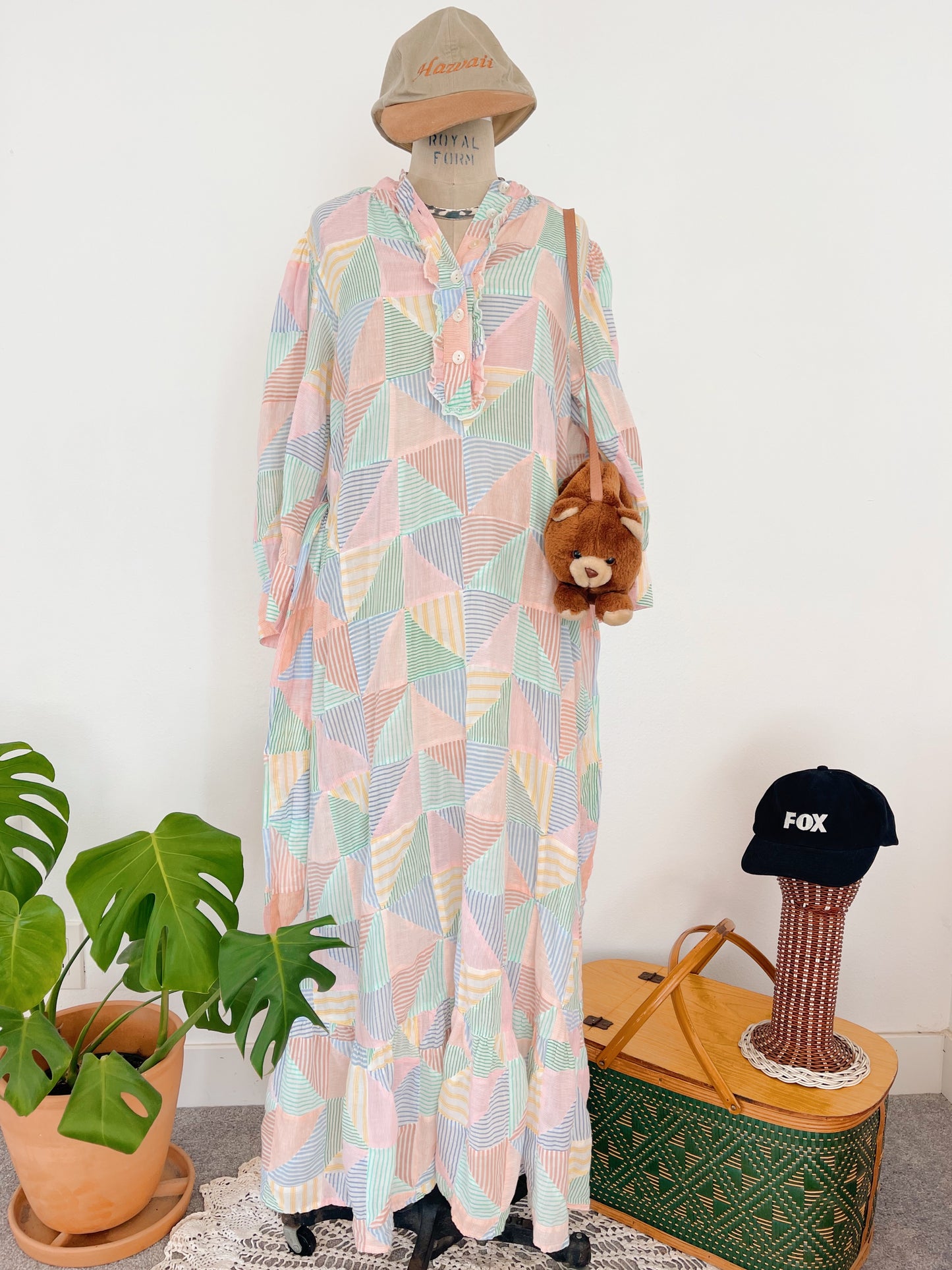 Cotton Patchwork Long Dress.