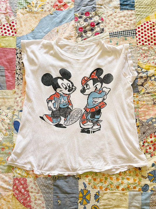 Vintage Sleeveless Mickey and Minnie Tee
