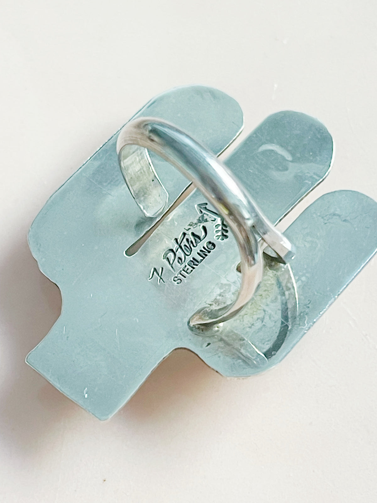 Fred Peters Cactus With Turquoise Ring