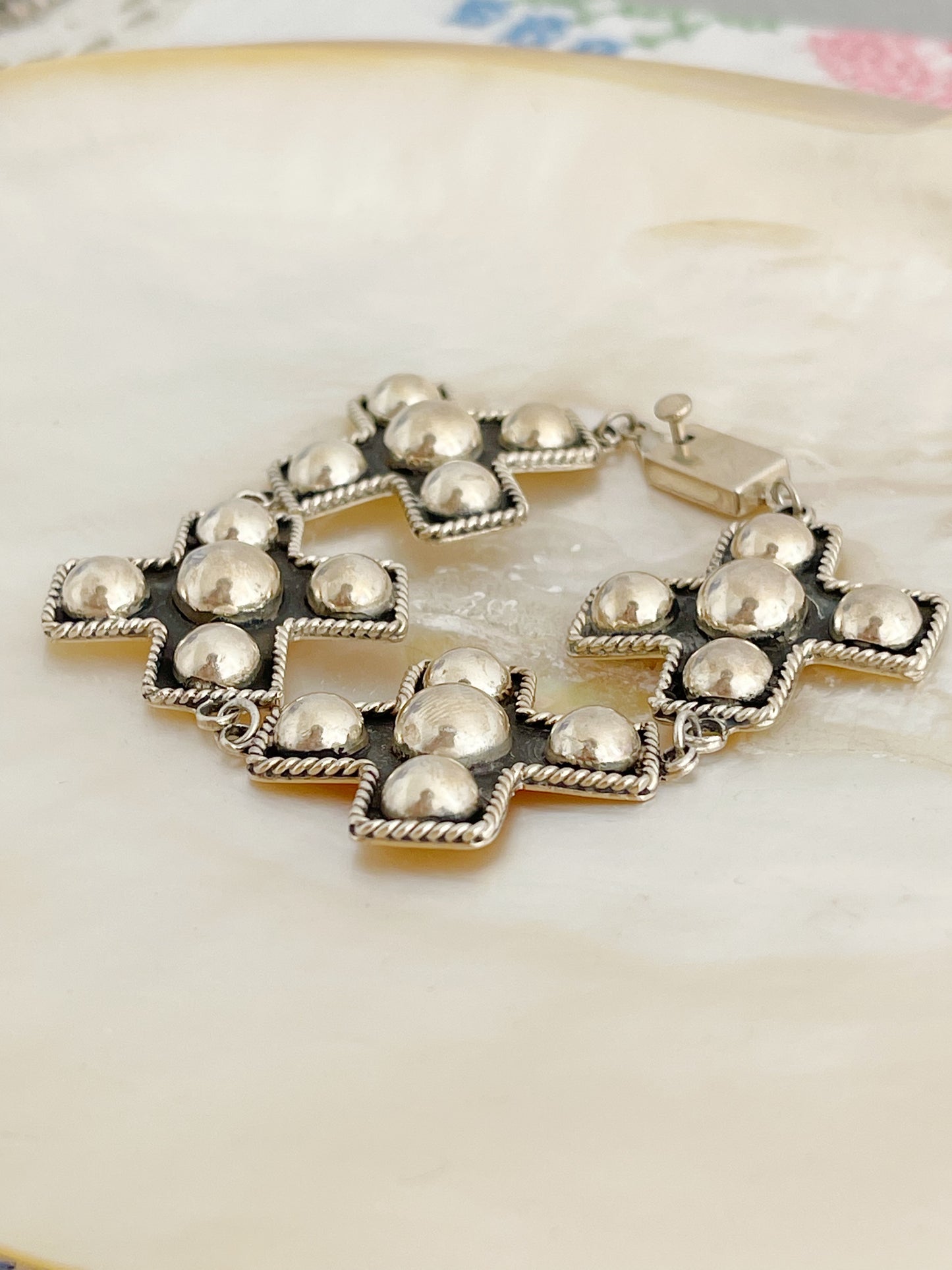 1970’s Silver Four Cross Bracelet.