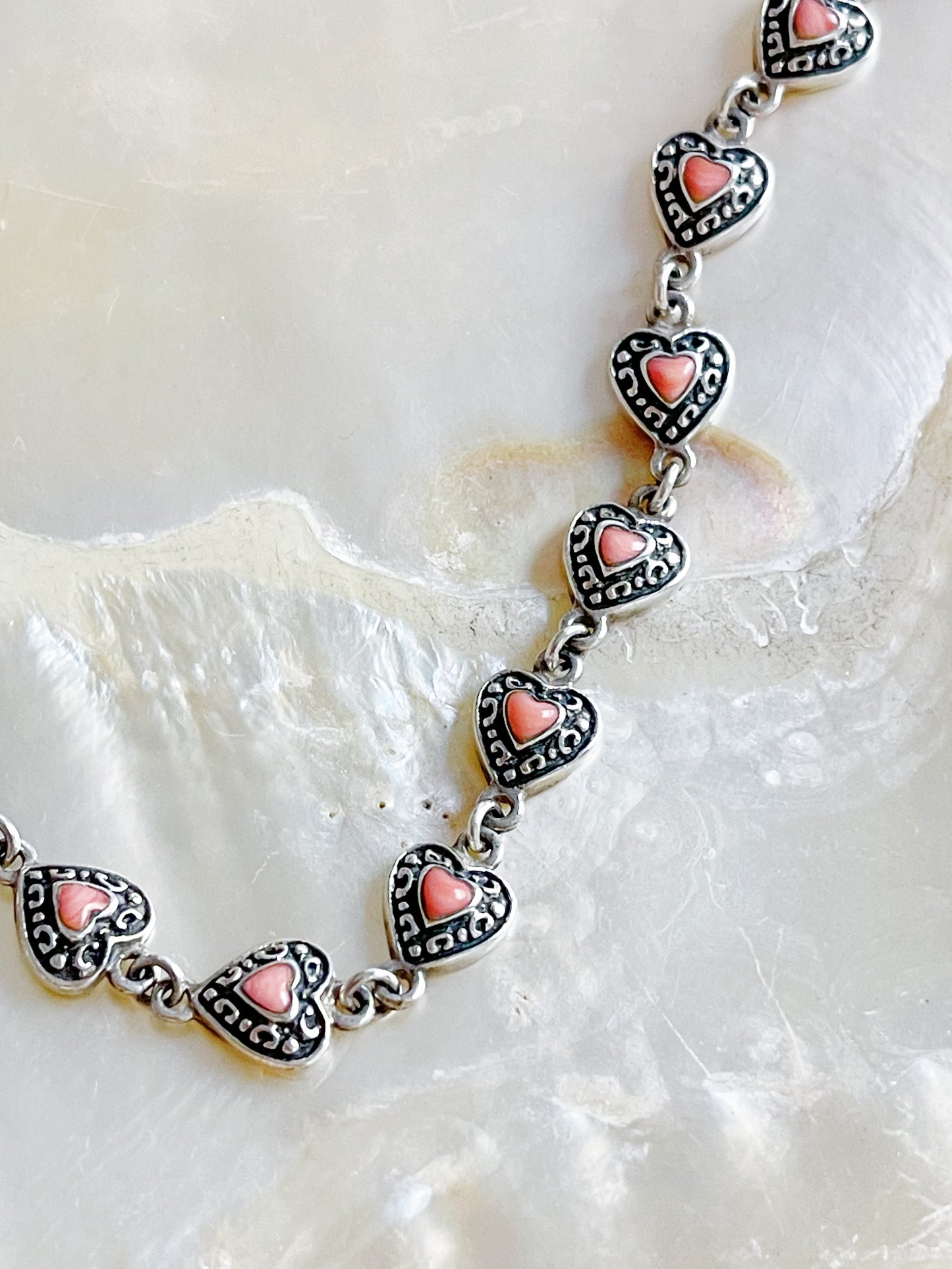 Tiny Heart with Rhodochrosite Bracelet
