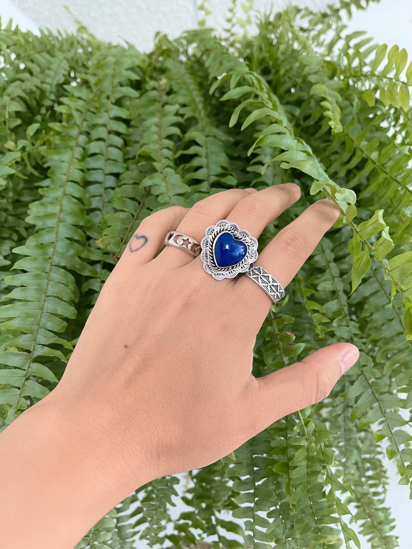 Arnold Goodluck Lapis Lazuli Heart Ring.