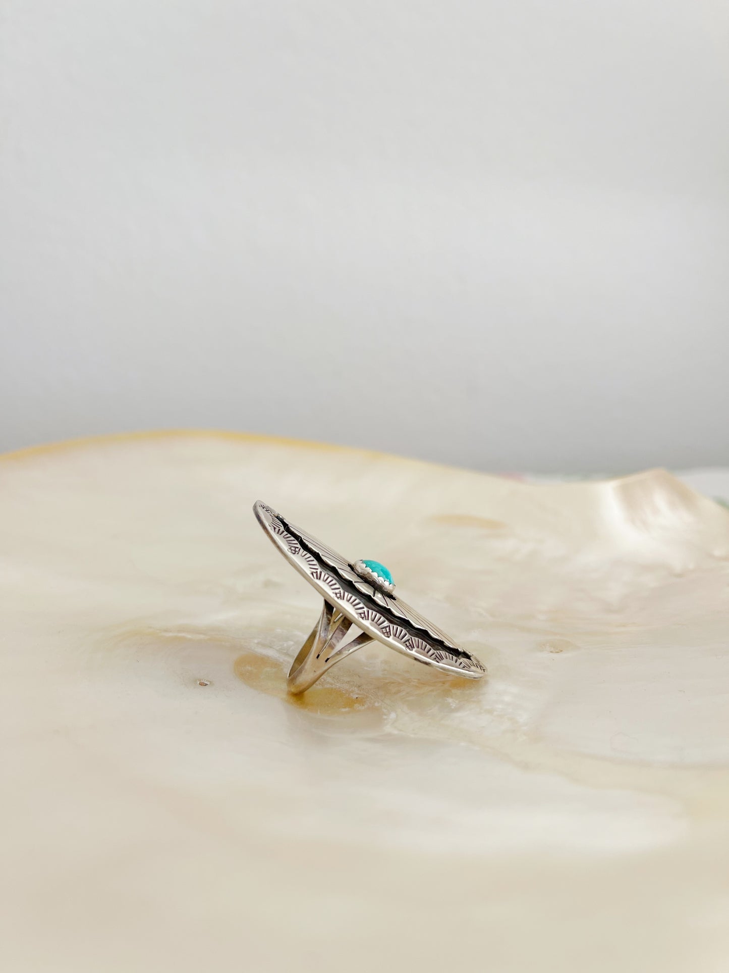 Navajo Oval Turquoise Ring.