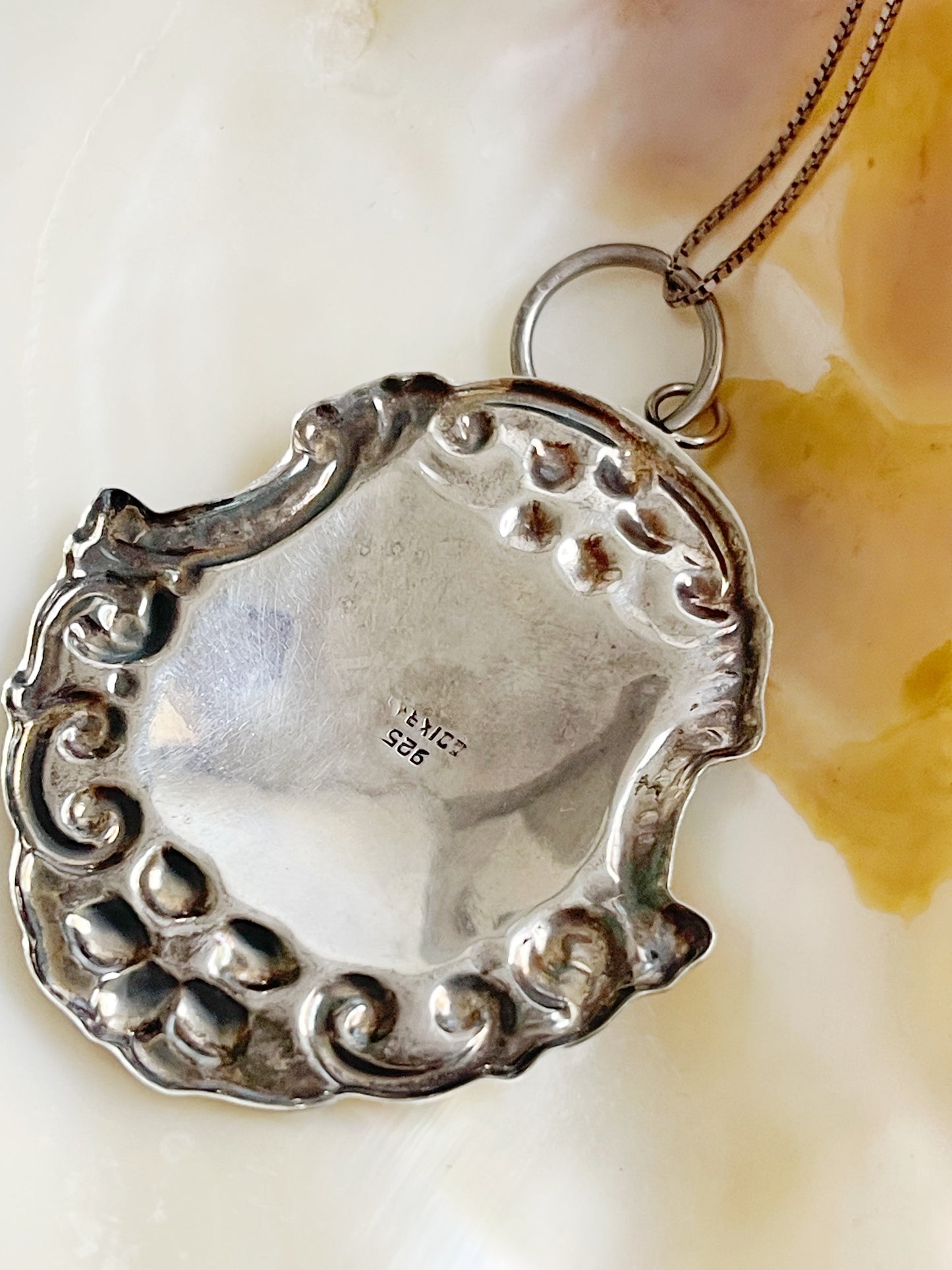 Vintage Engravable Silver Necklace
