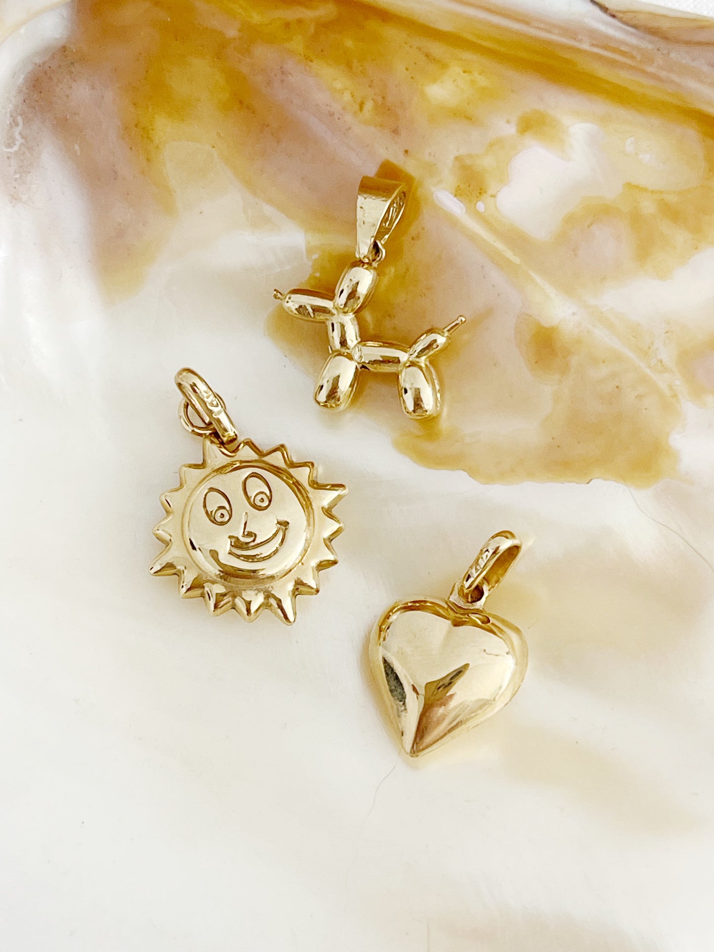 14k Gold Sun Face Necklace. So Cute!