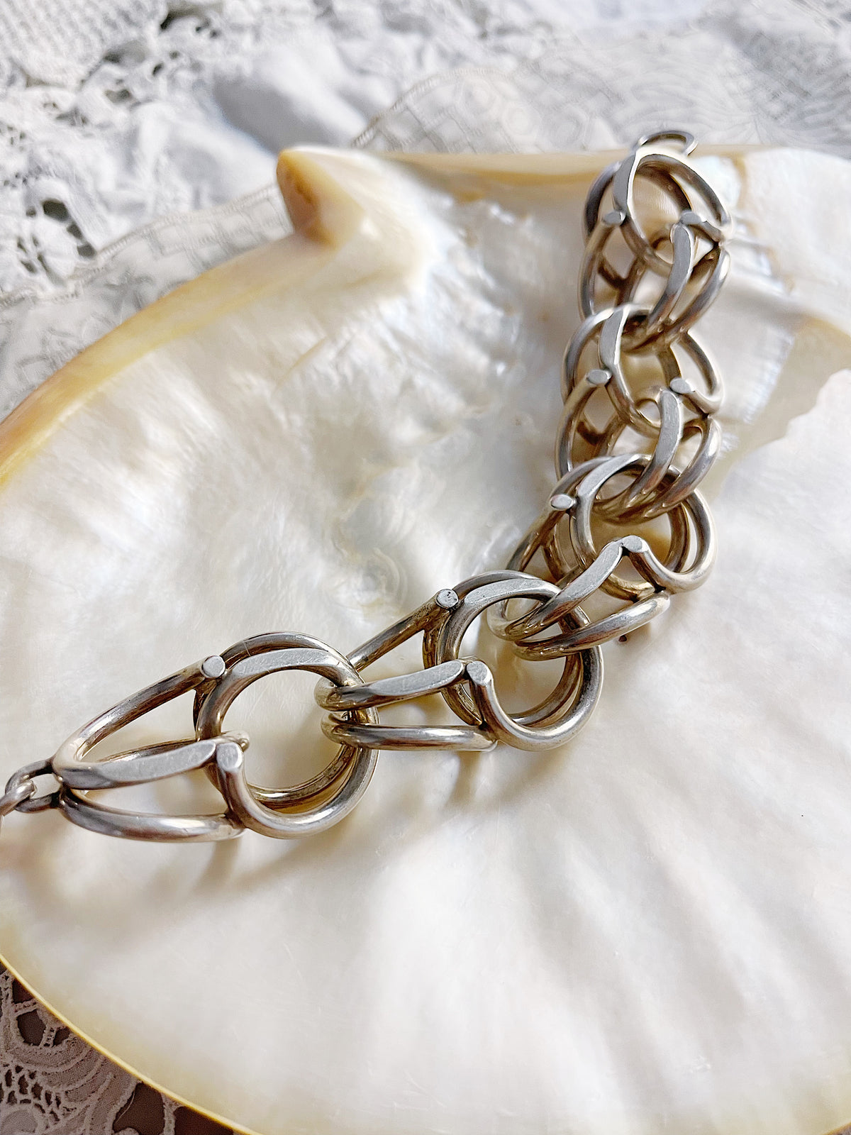 Vintage Handmade Denmark Silver Bracelet