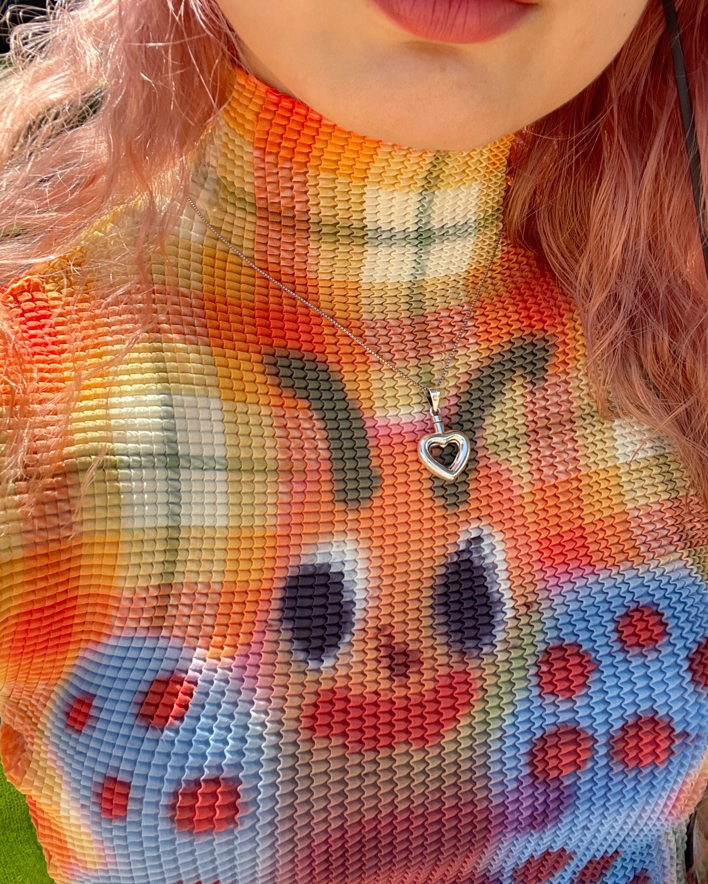 Heart Perfume Bottle Necklace