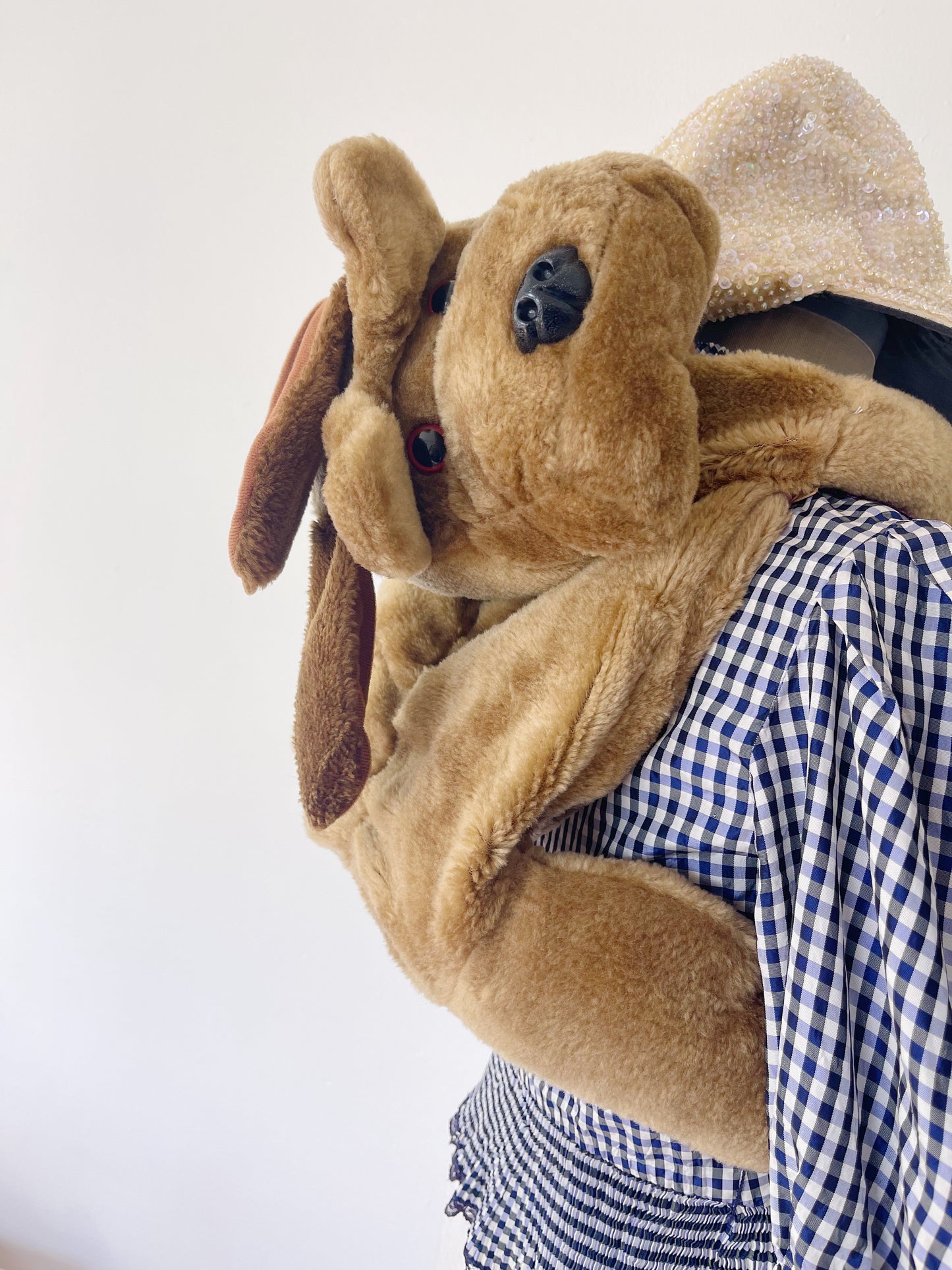 Vintage Dog Plush Backpack
