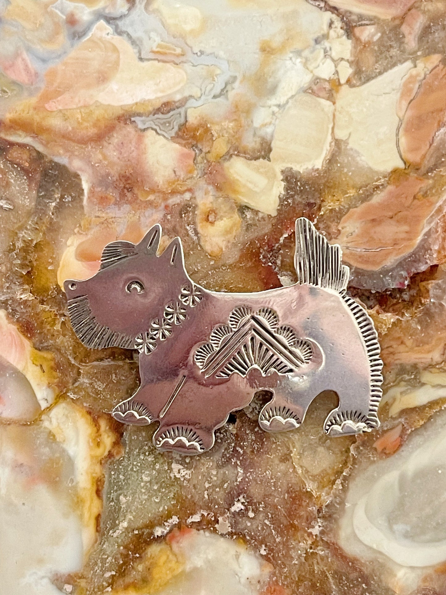 RICK WERITO Navajo Dog Brooch