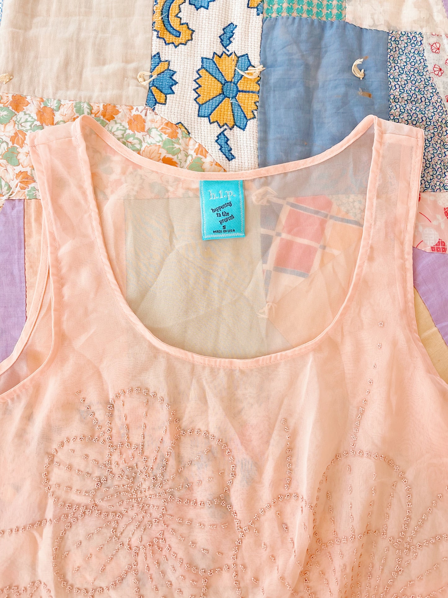 Baby Pink on Tiny Beaded Tops