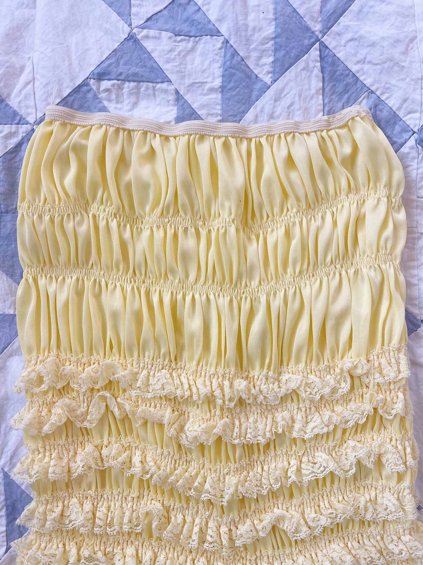 1970s Yellow Cream Frill Bloomers