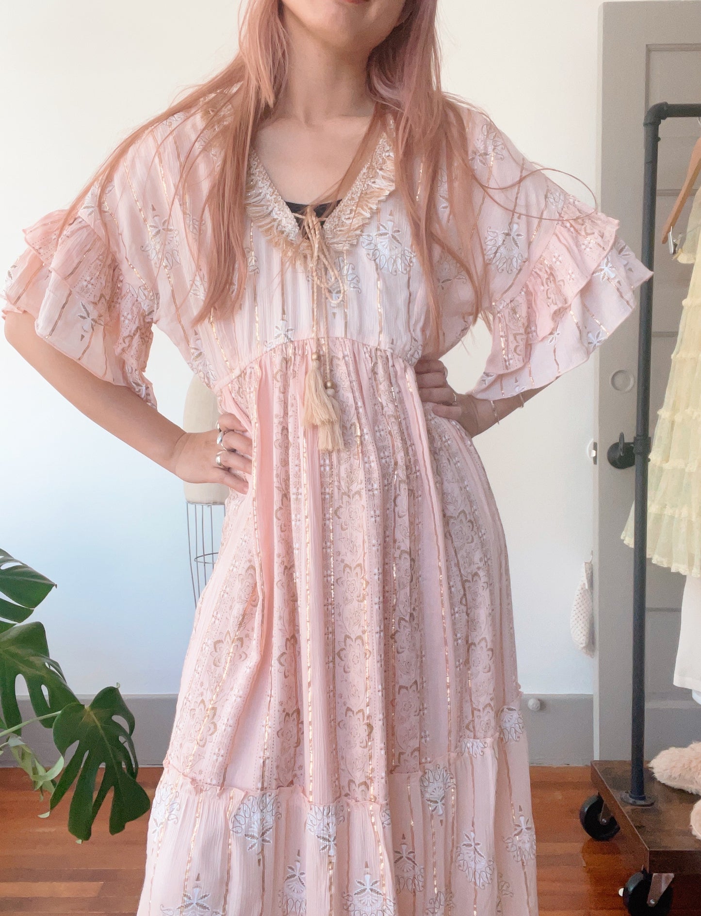Baby Pink Vacances Long Dress