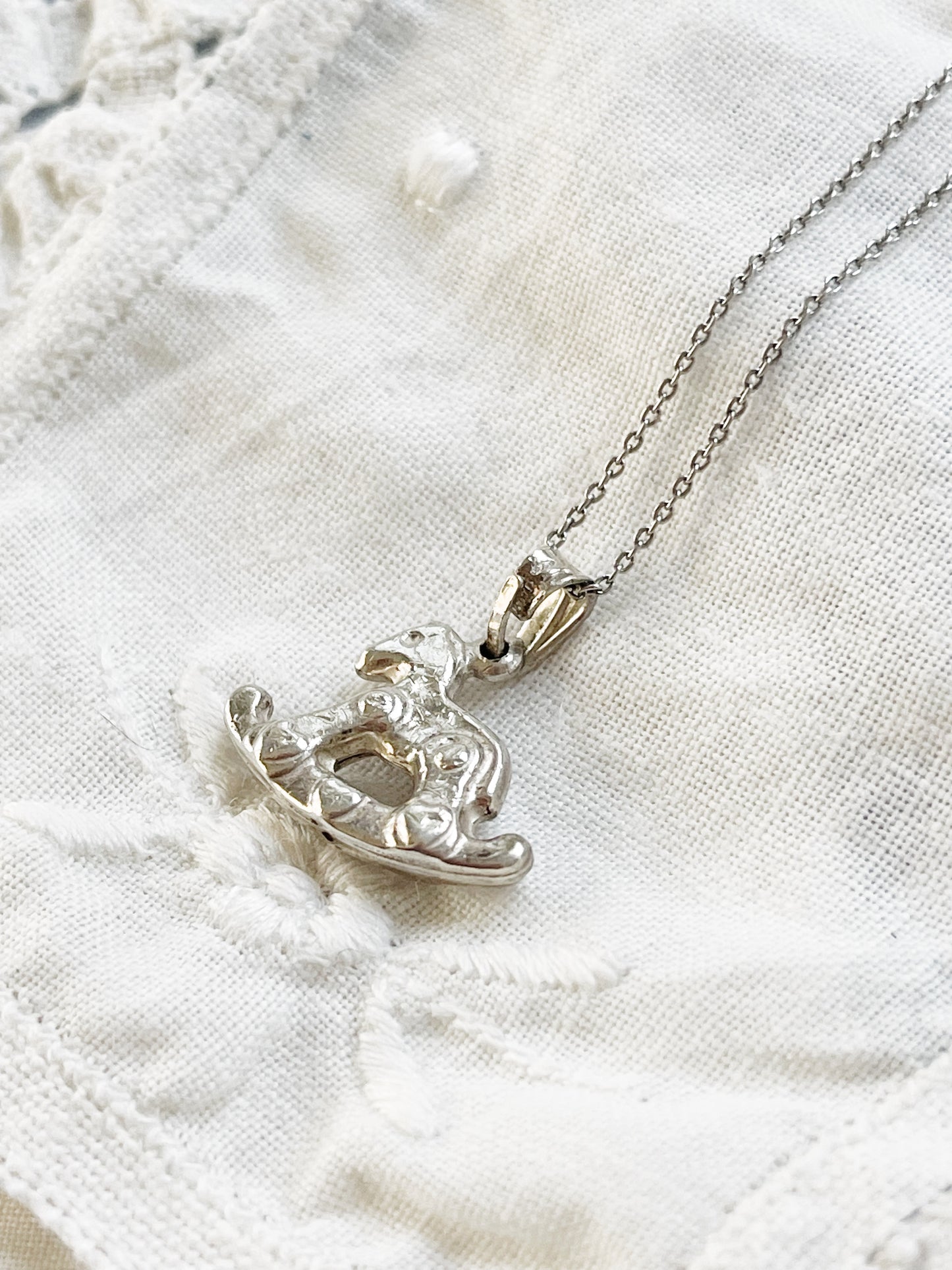 Vintage Nursery Silver Necklace