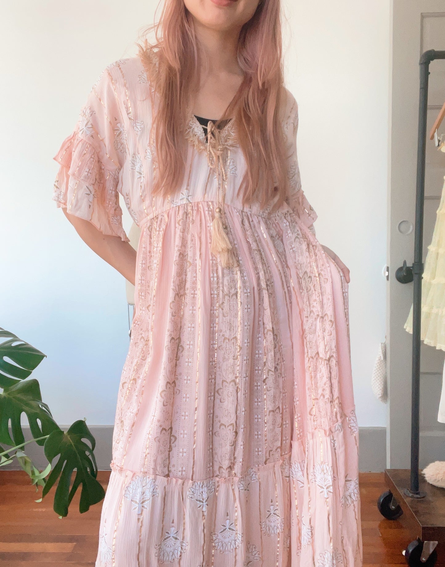 Baby Pink Vacances Long Dress