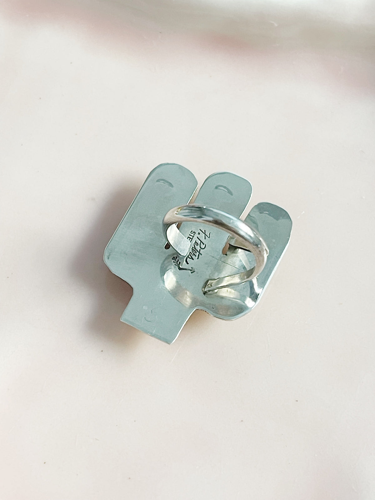 Fred Peters Cactus With Turquoise Ring