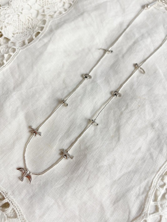 Zuni Silver Animal Fetishes Necklace (Medium)