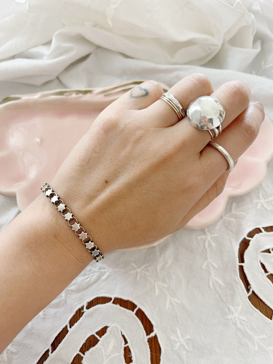 Vintage Tiny Stars Silver Bracelet
