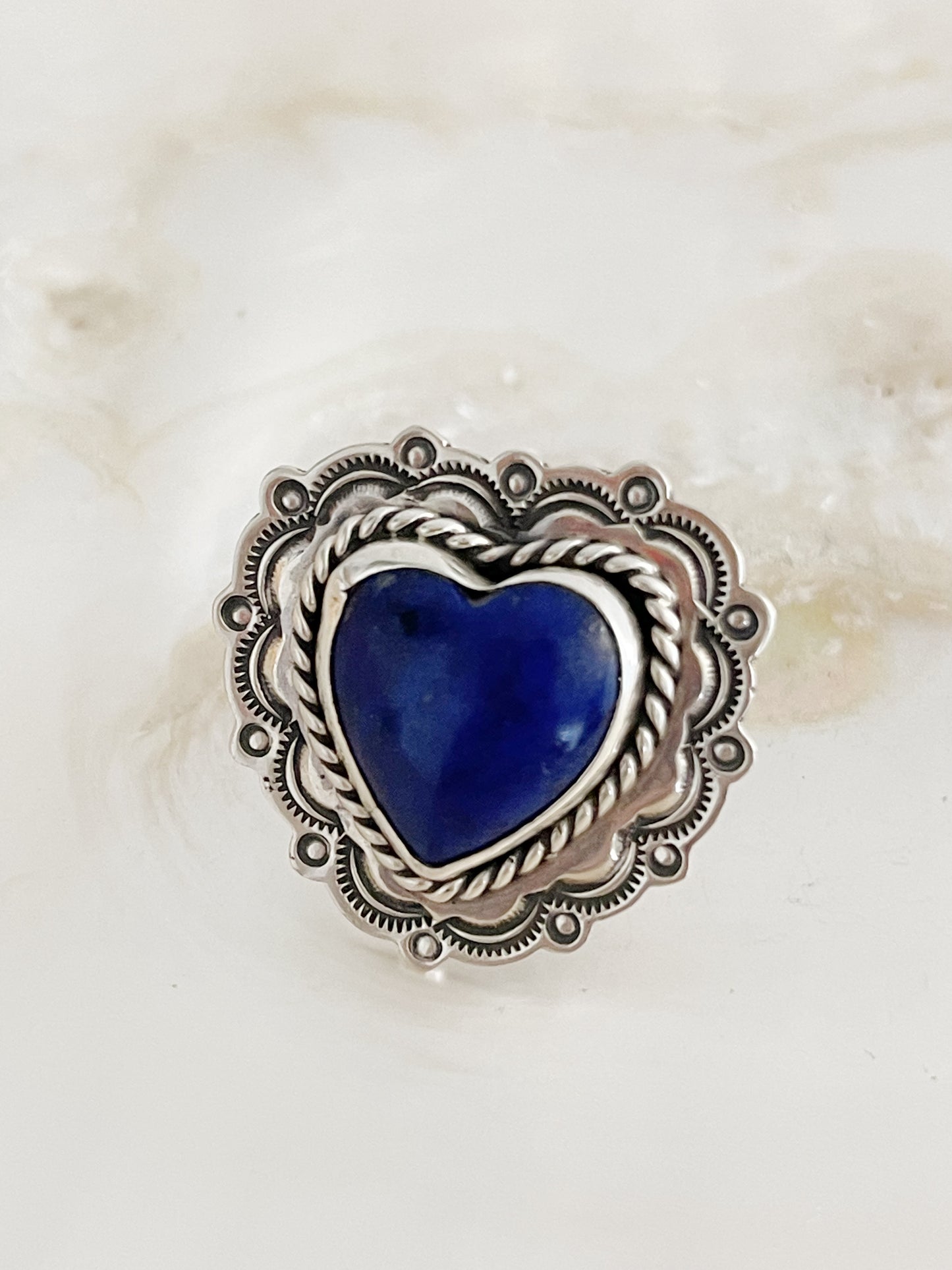 Arnold Goodluck Lapis Lazuli Heart Ring.