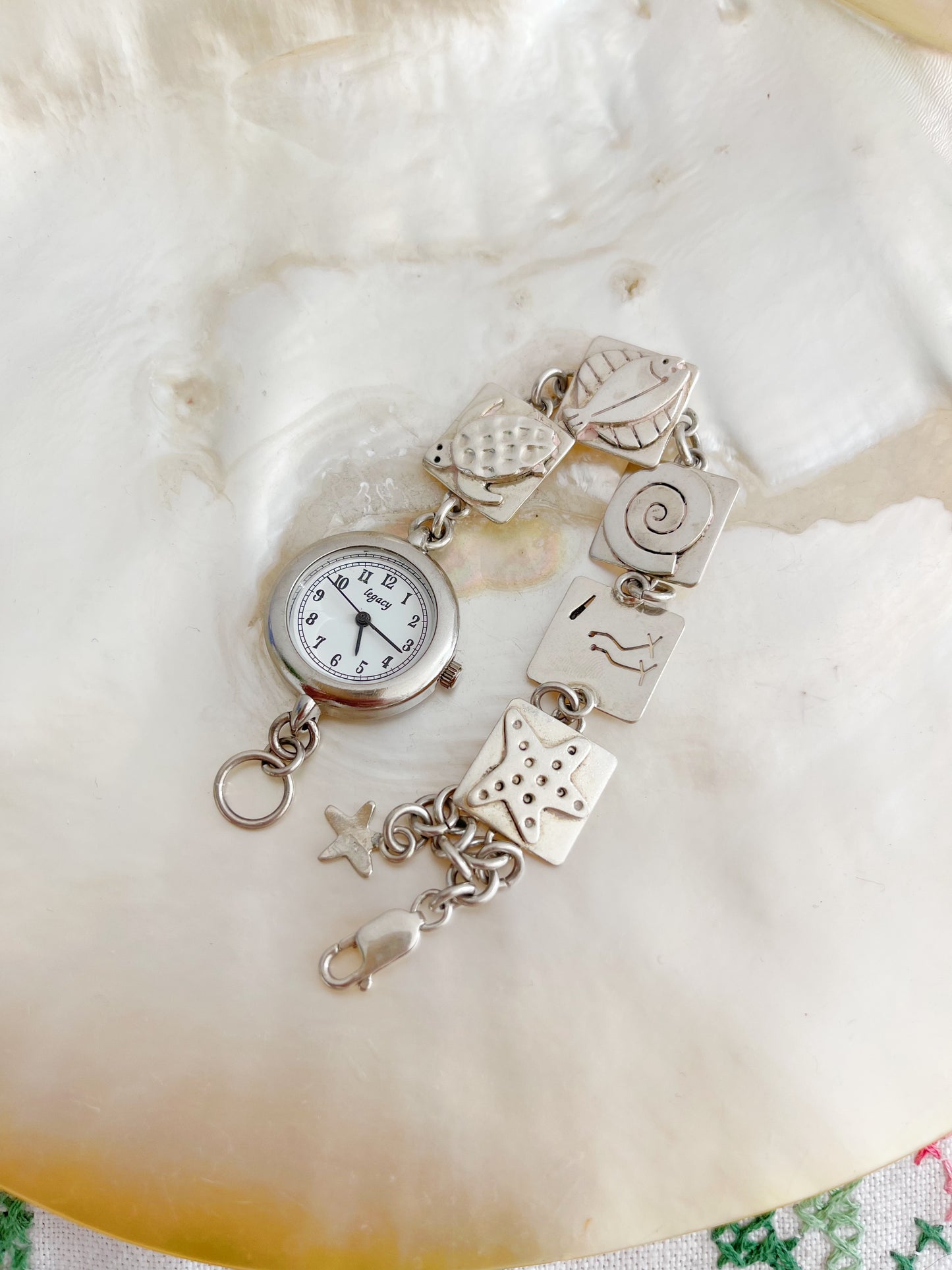 1990’s Sea Motif Silver Watch. So! Cute !