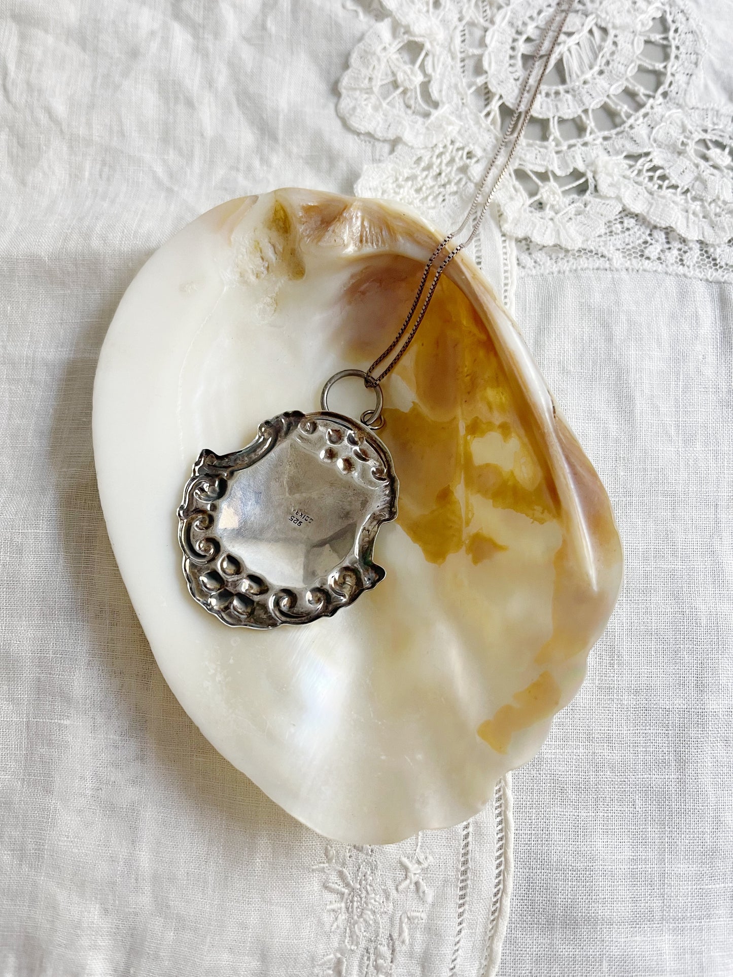Vintage Engravable Silver Necklace