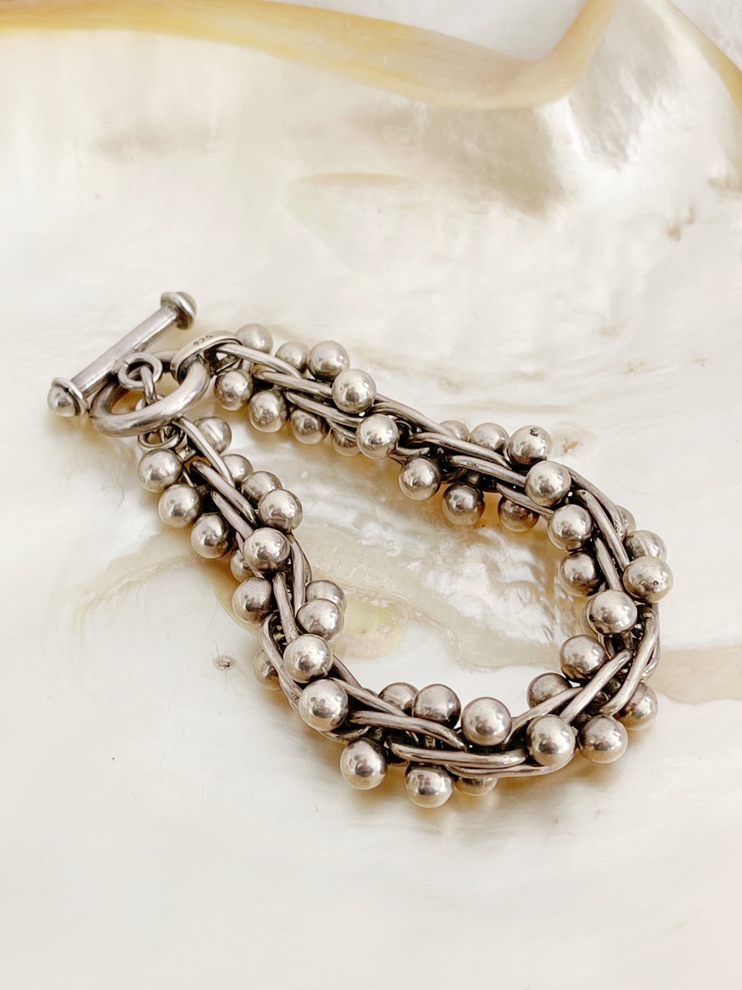 Vintage D.N.A.Motif Silver Bracelet.