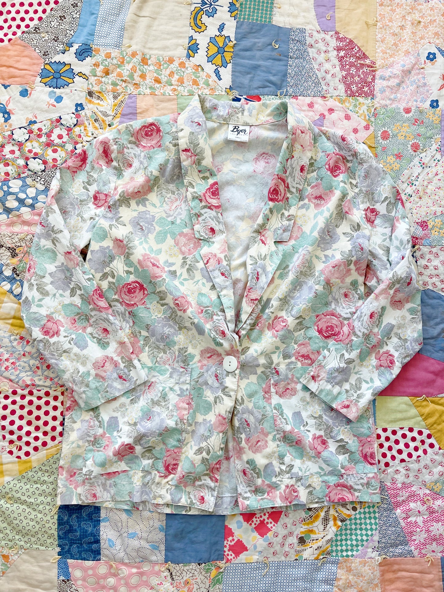 1980s Floral Printed Cotton Jacket