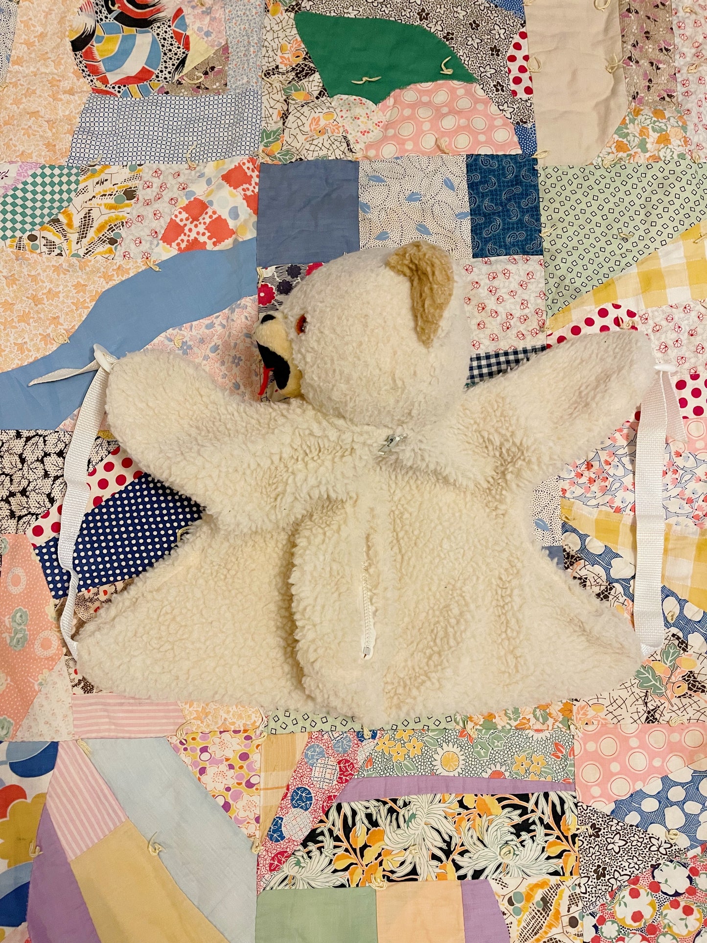 Vintage Snuggle Bear Plush Backpack