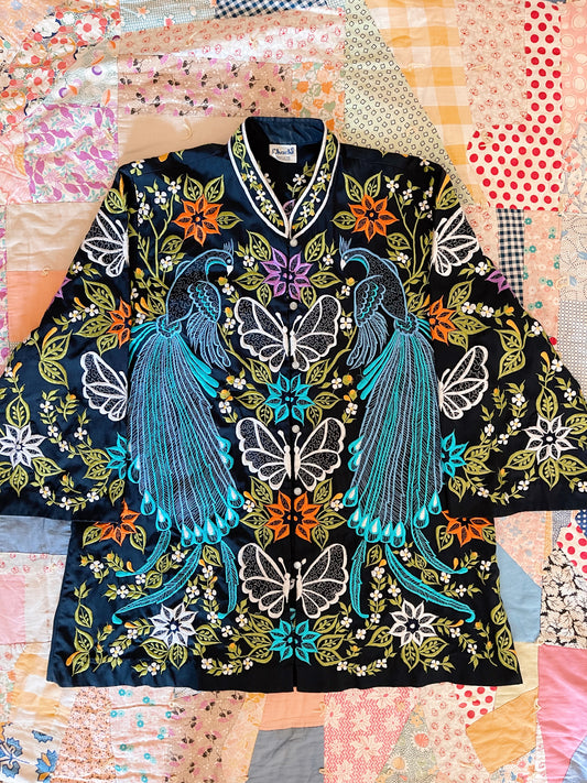 Vintage Embroidered Mandarin Style Jacket