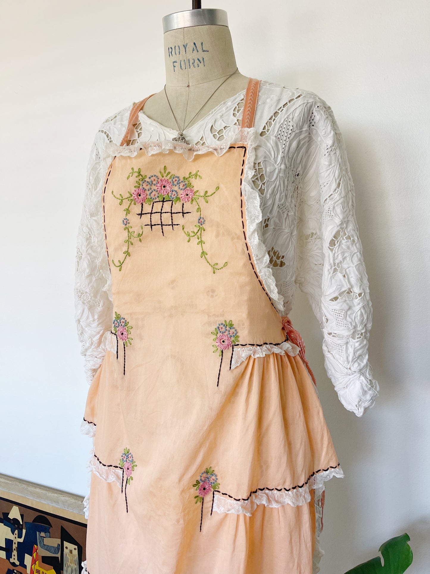 Vintage Embroidered Apron
