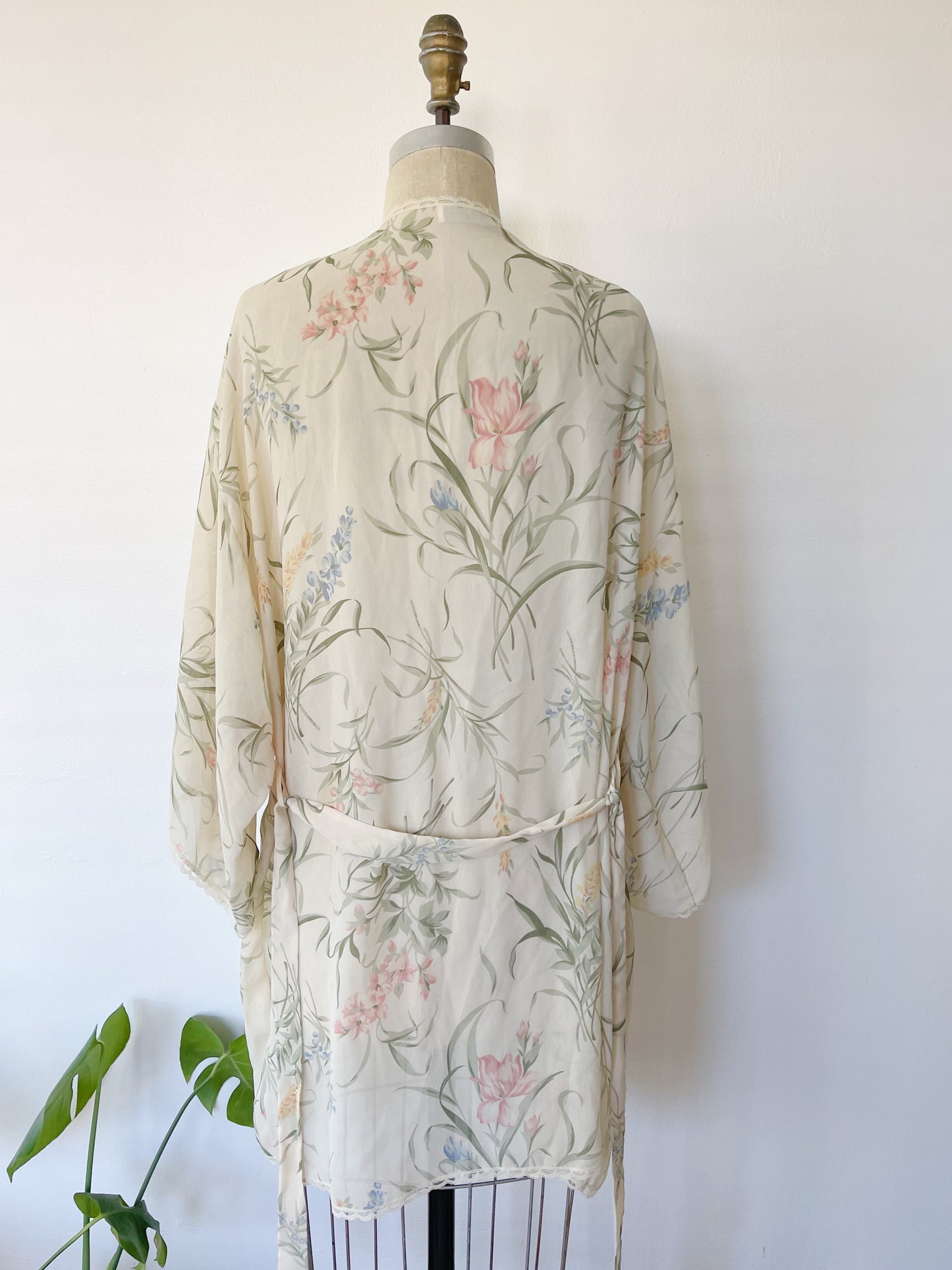 1990s Sheer Floral Robe