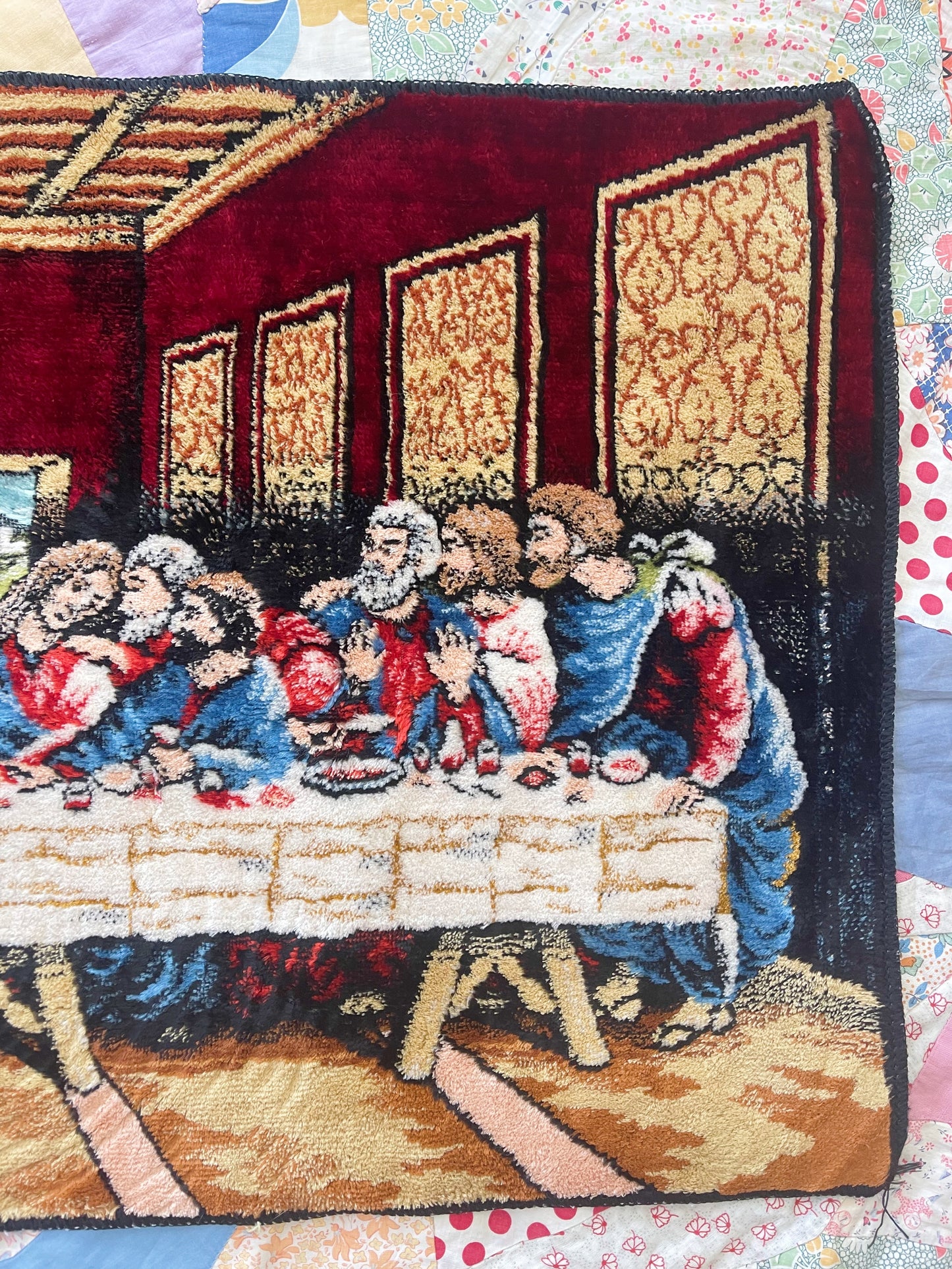 Vintage The Last Supper Tapestry and Rug
