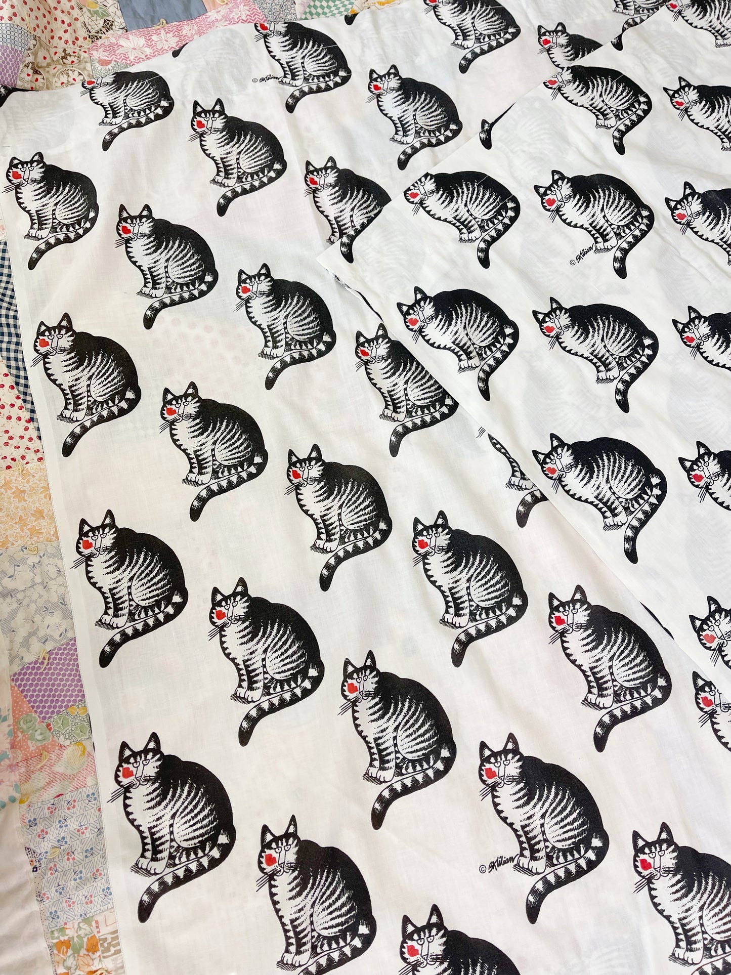 Vintage Kliban Cat Sheets Curtains