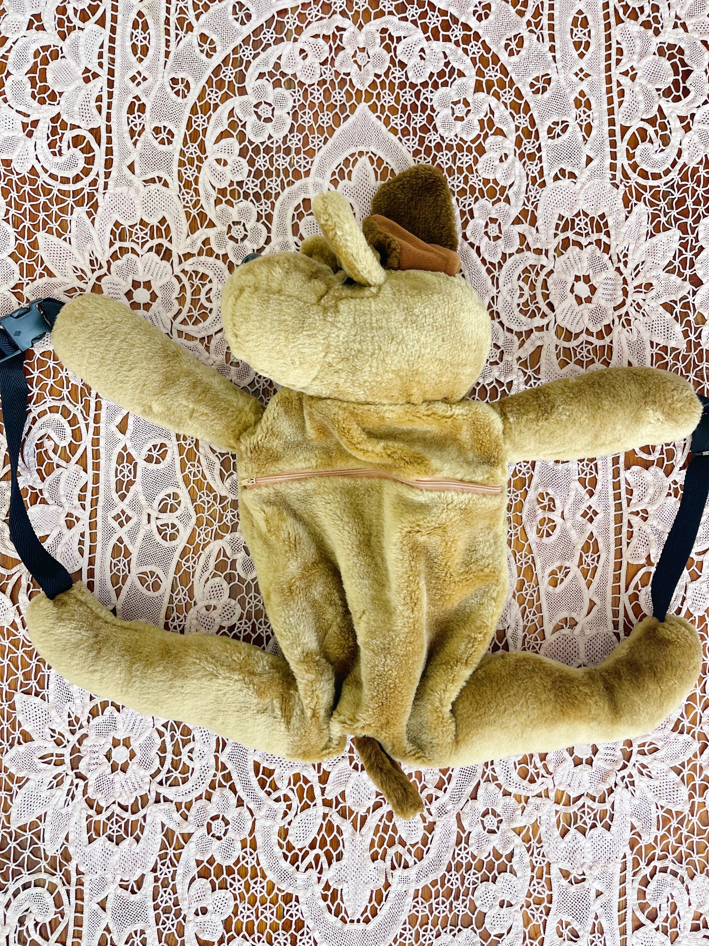 Vintage Dog Plush Backpack