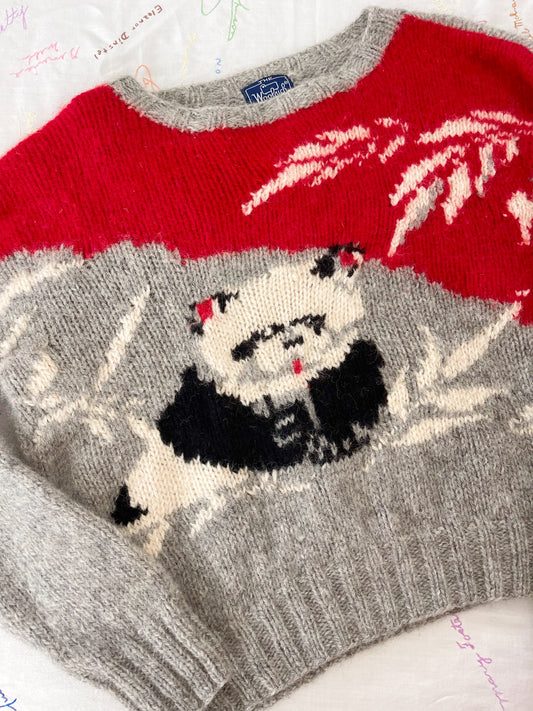 Vintage Wool Panda Sweater