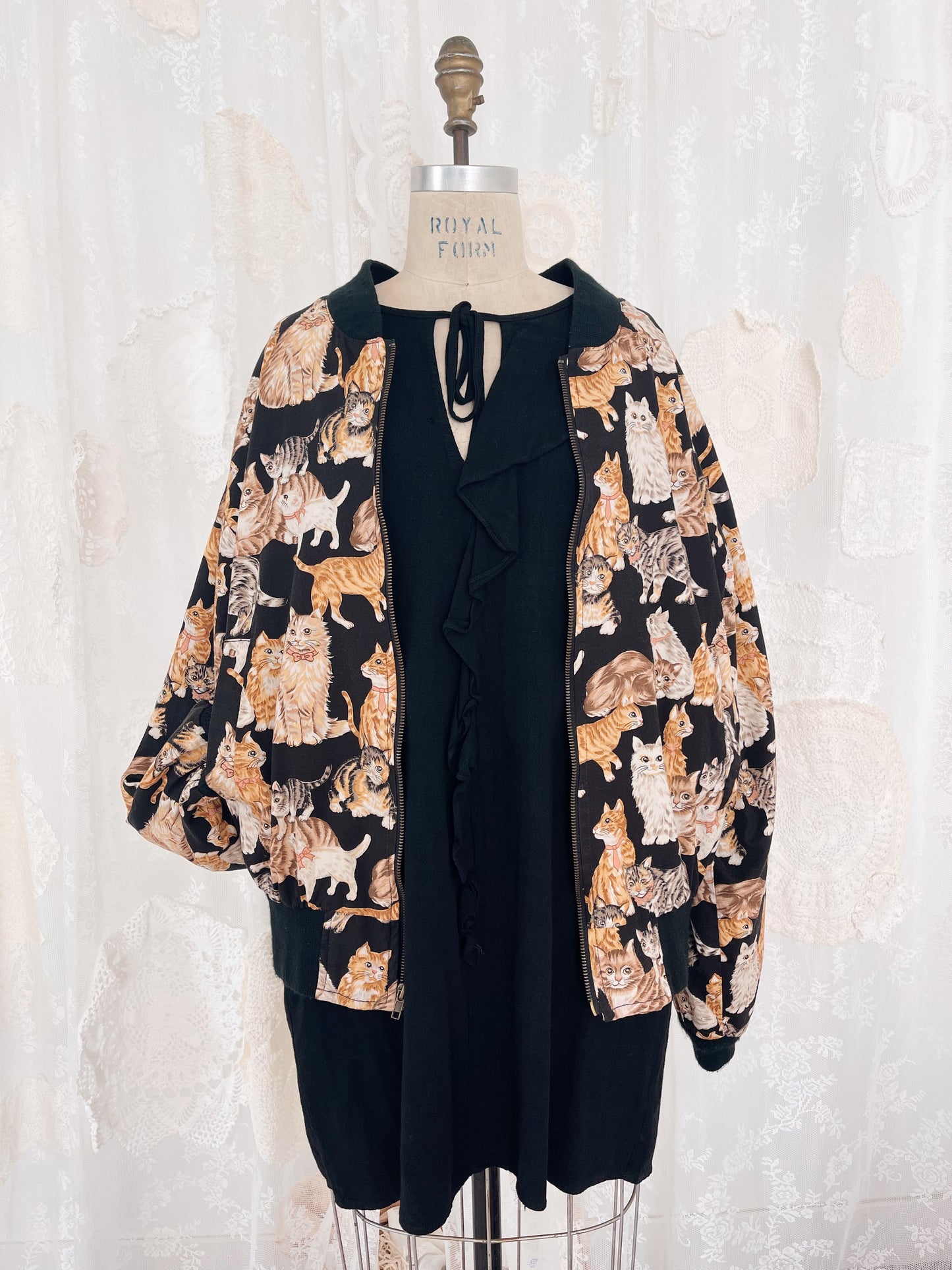 1990s So many Cats Zip Up Jacket