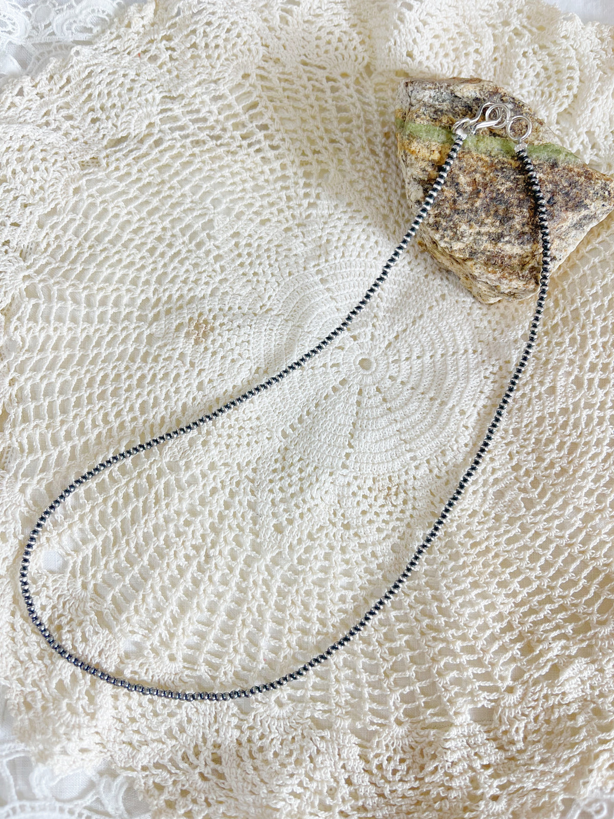 Navajo Micro Pearl Necklace 2mm 16inc.