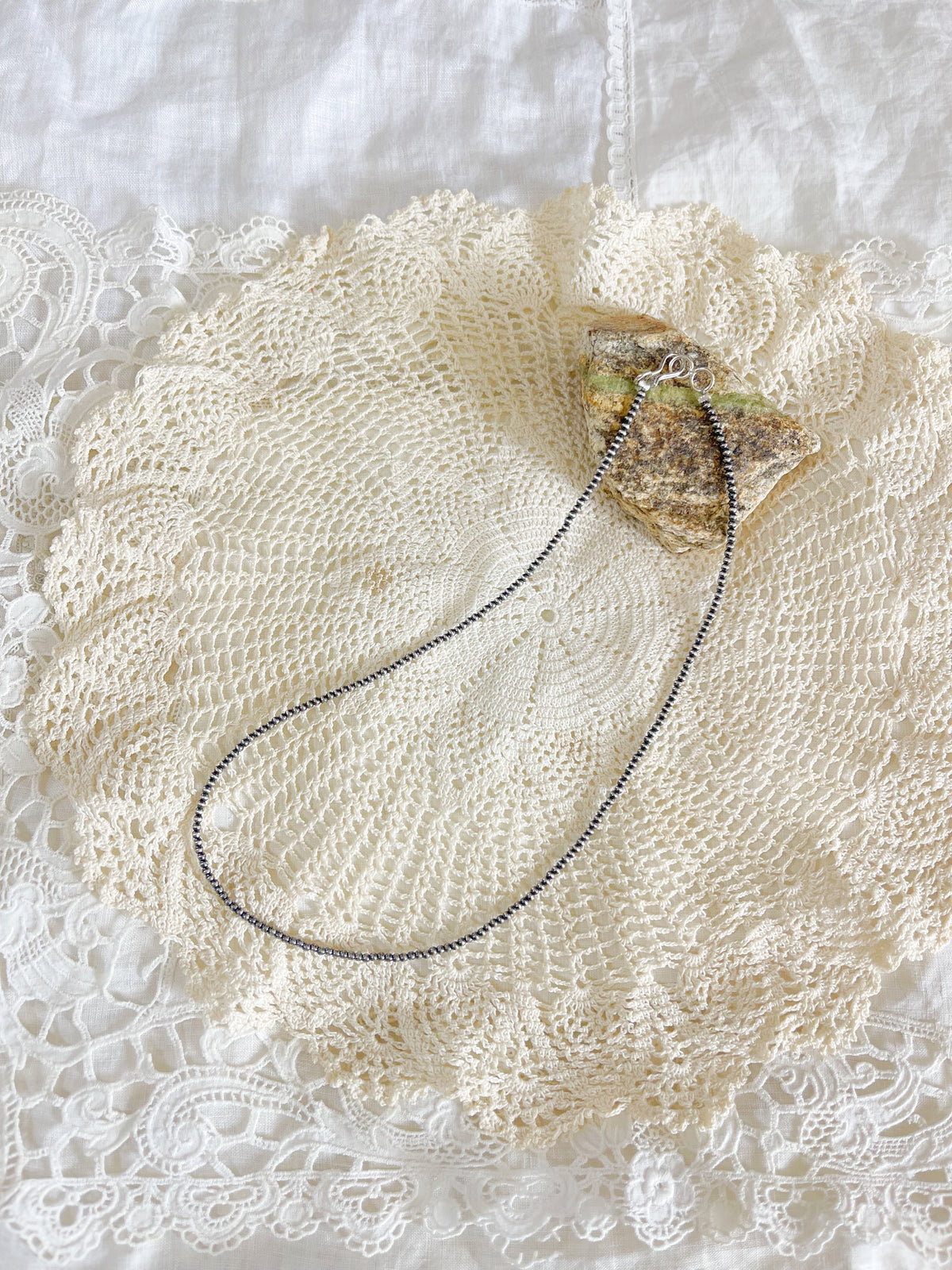 Navajo Micro Pearl Necklace 2mm 16inc.