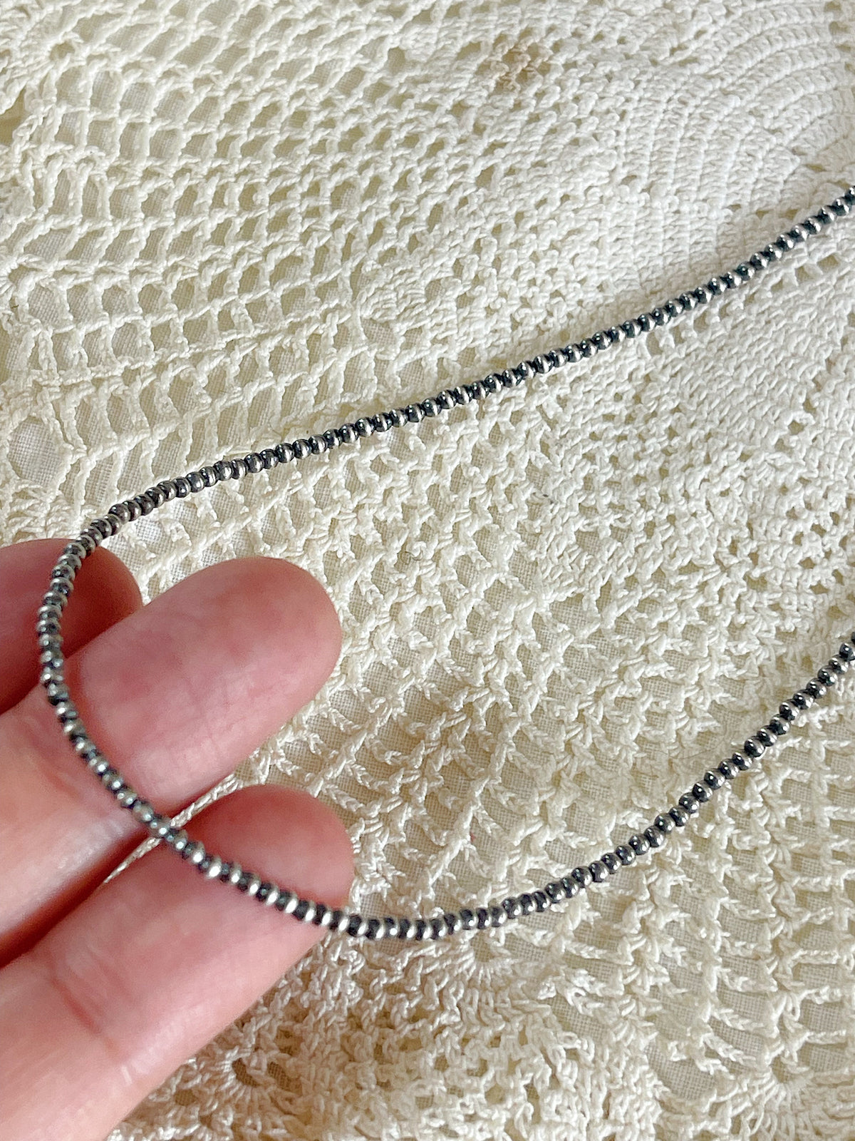 Navajo Micro Pearl Necklace 2mm 18inc.