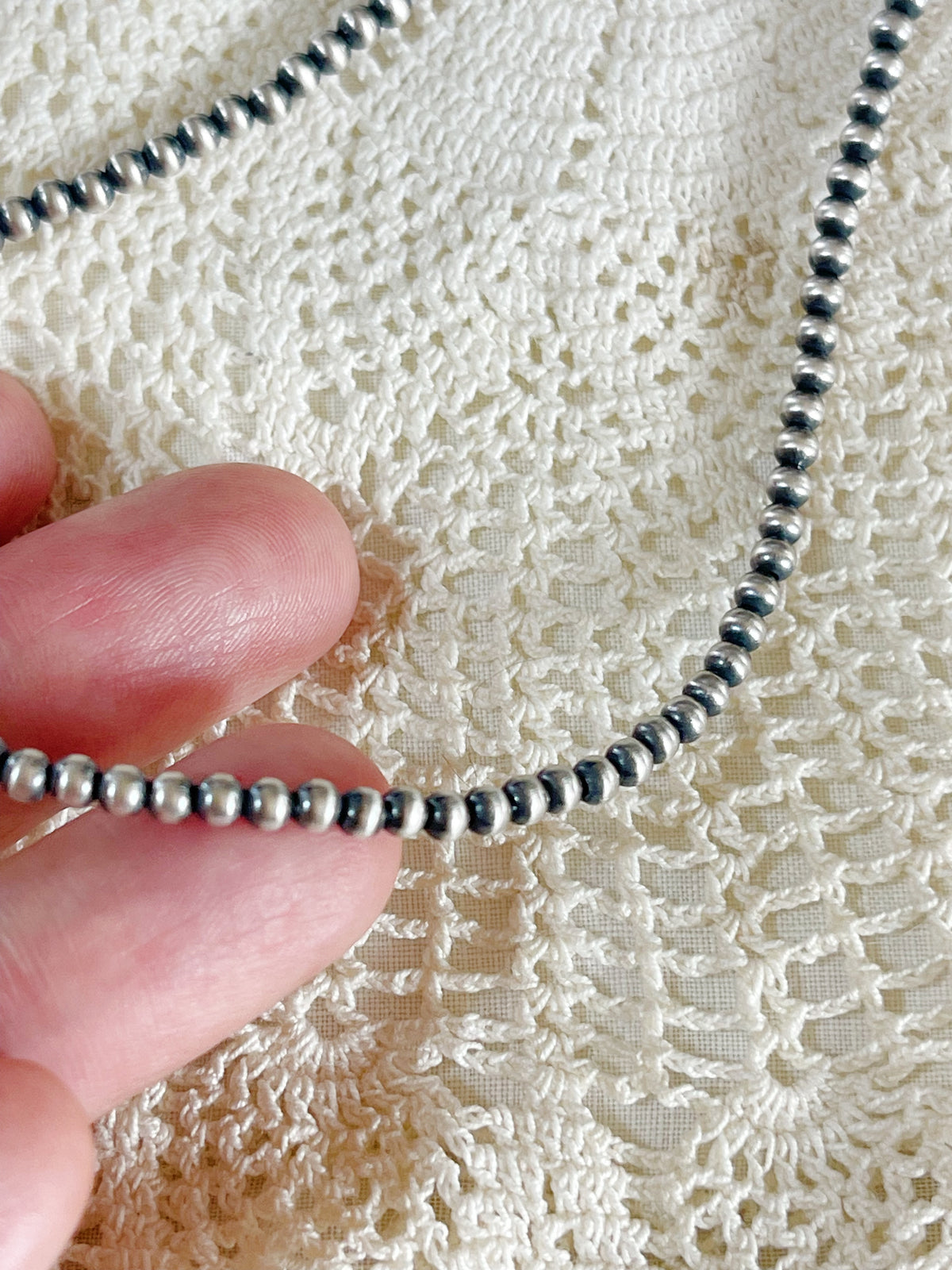 Navajo Pearl Necklace 3mm 16inc.