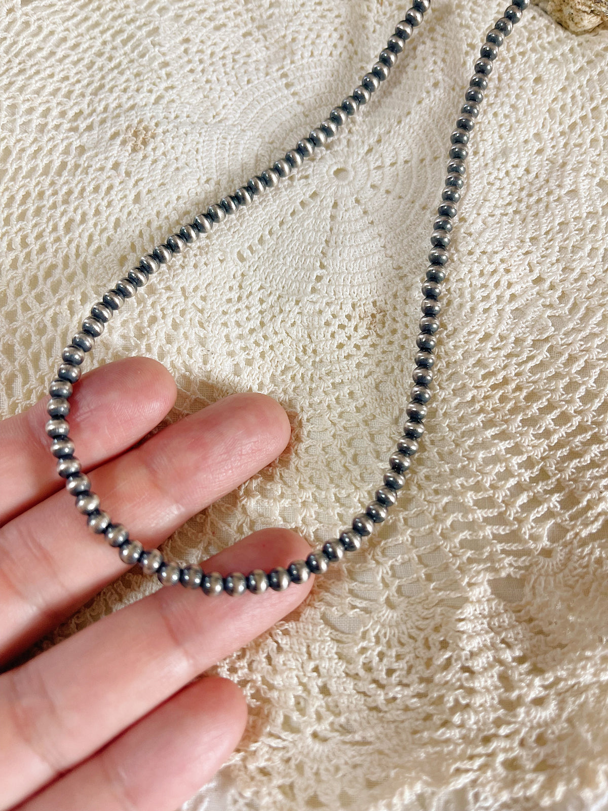 Navajo Pearl Necklace 4mm 16inc.